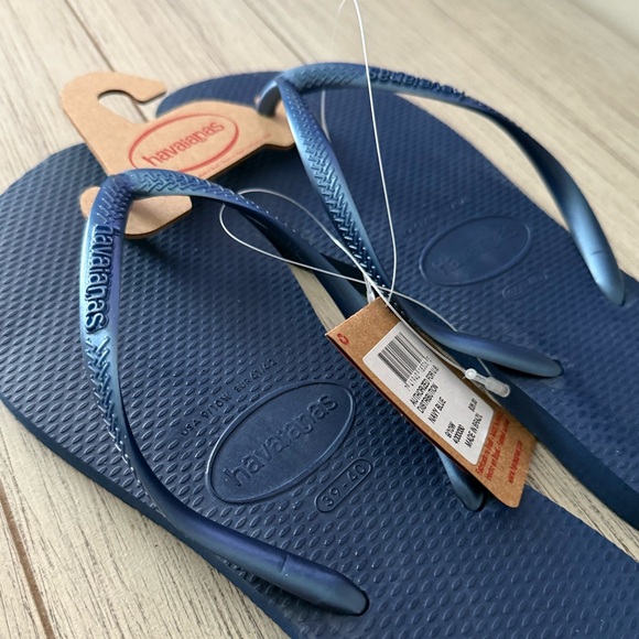 Havaianas Shoes - 🩴 NEW Havaianas Slim Flip Flops – Navy Blue (Size 9)